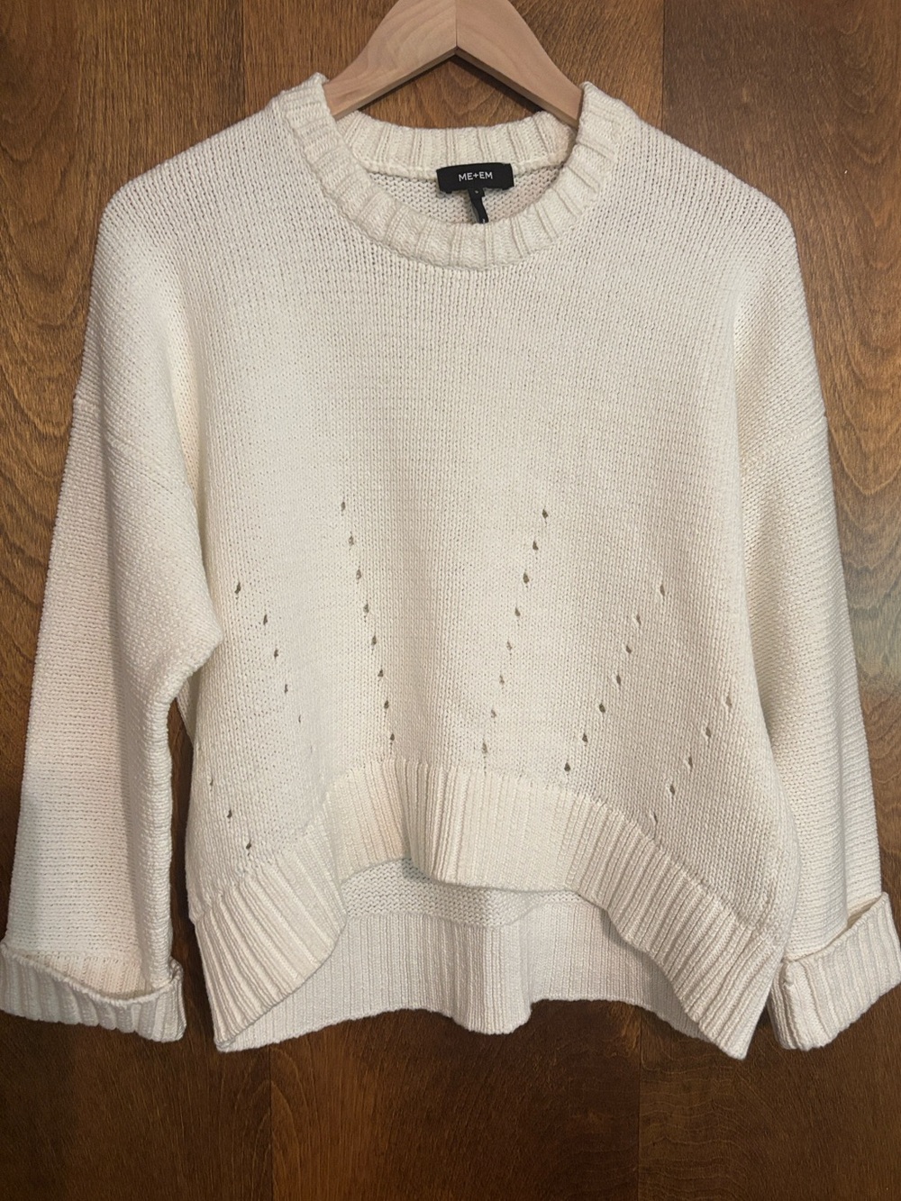 ME+EM Cream Women's Knit Sweater